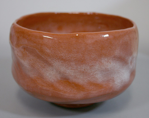 Aka raku matcha chawan