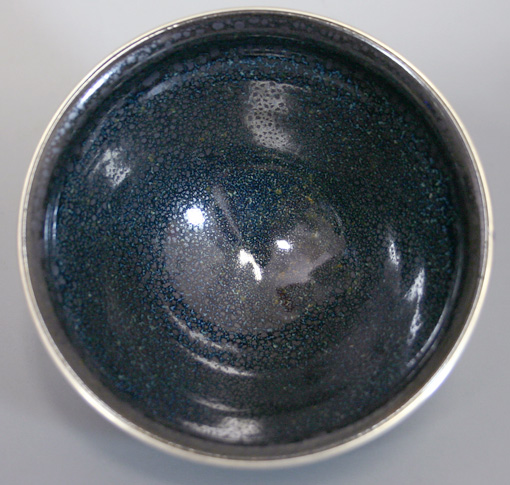 Kyoyaki Fukurin Tenmoku matcha chawan by Kougiku
