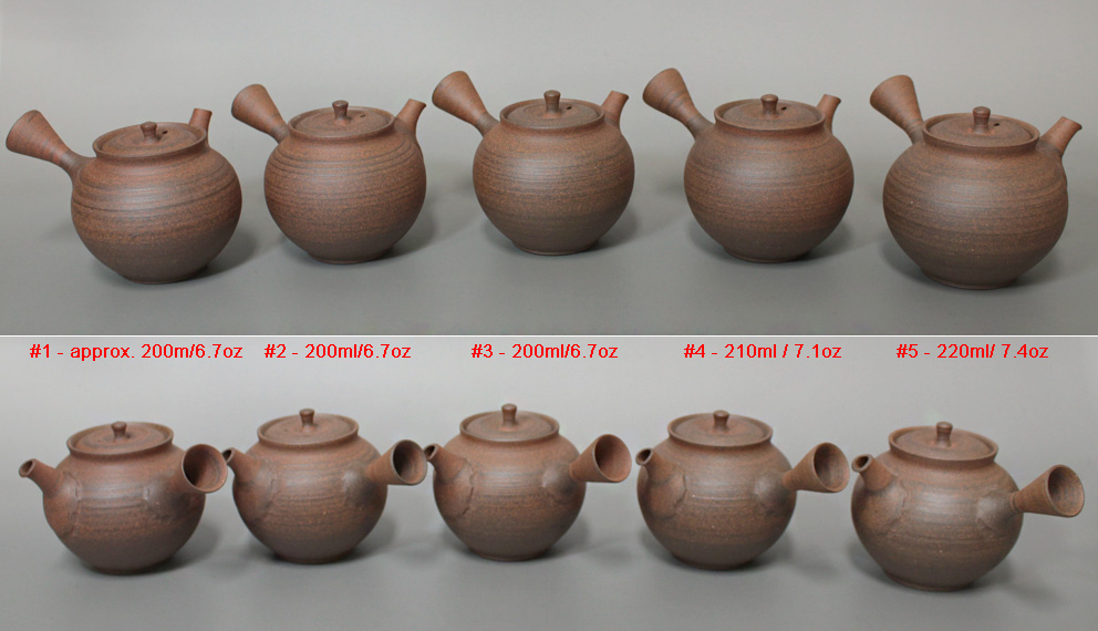 Japanese pottery - Tokoname Mogake teapot by Hokujo