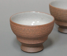 Japanese pottery - Tokoname teacups by Hokujo