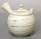 Handcrafted nerikomi teapot by Kenji