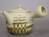 Handcrafted nerikomi teapot by Kenji