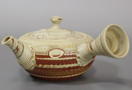 Handcrafted nerikomi teapot by Kenji