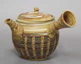 Handcrafted nerikomi teapot by Kenji