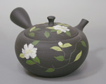 Sasangua flower teapot