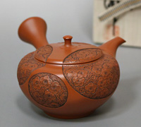 Japanese pottery - Tokonameyaki teaot by Shunen II
