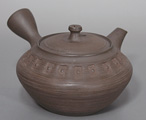 Japanese pottery Tokoname teapot by Touju