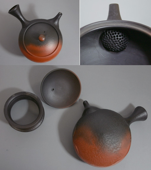Round base yohen kyusu with stand by Yoshiki