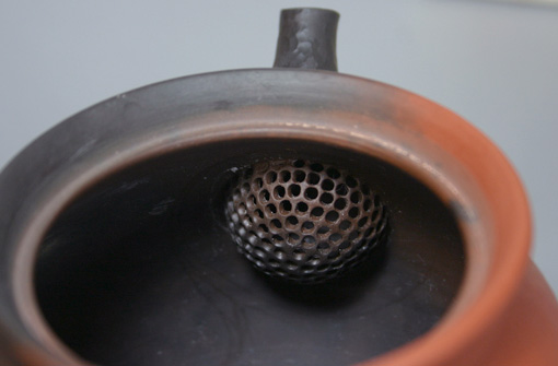 Yohen fukurogata kyusu with hammered finish by Yoshiki