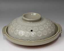Bankoyaki ceramic lidded cooking plate