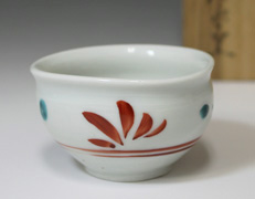 Akae guinomi from Hironaga kiln