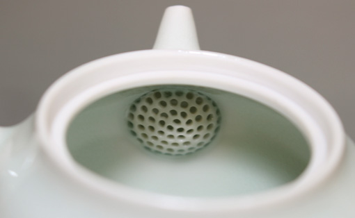 Banko teapot - Celadon teapot kyusu teapot by Shimizu Jun