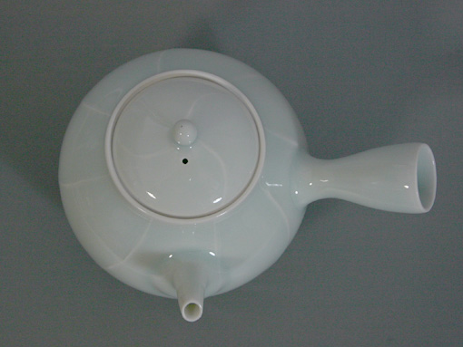 Banko teapot - Celadon teapot kyusu teapot by Shimizu Jun