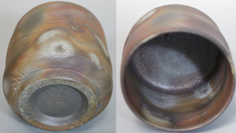 Japanese pottery - Bizen yohen yunomi