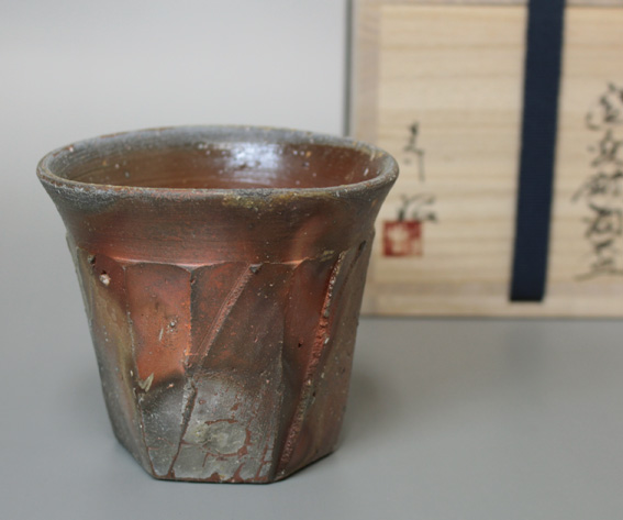 Japanese pottery - Bizen shochu cup