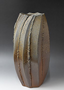 Bizen Ridged vase /object by Shibuta Toshiaki
