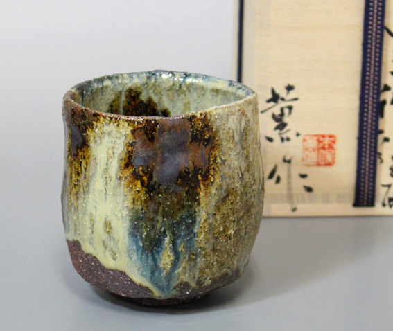 karatsu tea bowl by Kimata Kaoru