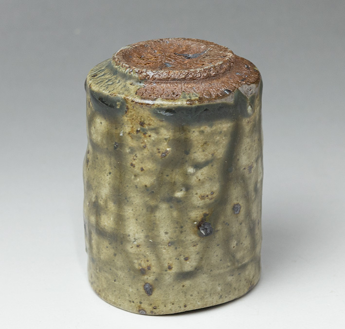 Ao Karatsu guinomi sake cup