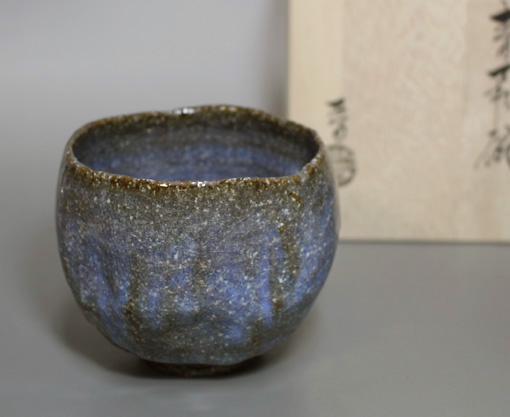 Aohagi teabowl by Noutomi Susumu