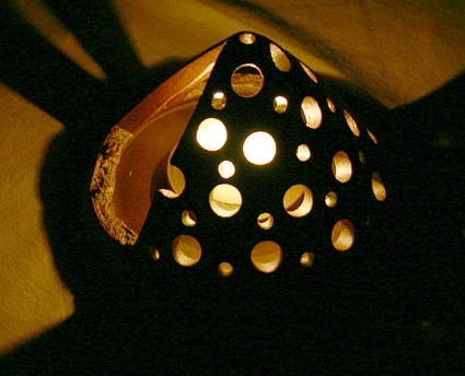 Japanese pottery - ceramic candle holder