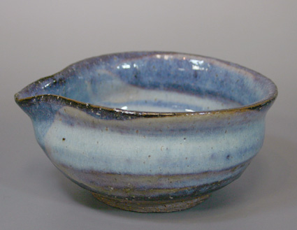 Japanese pottery/Hagi ware - Blue flow Hagi yuzamashi by Seigan