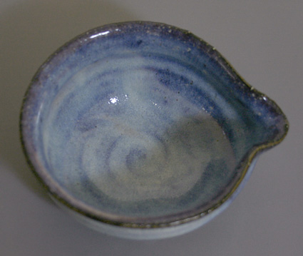 Japanese pottery/Hagi ware - Blue flow Hagi yuzamashi by Seigan