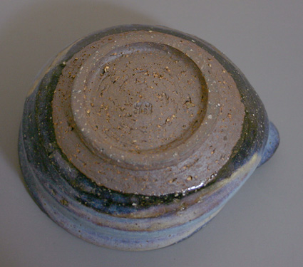 Japanese pottery/Hagi ware - Blue flow Hagi yuzamashi by Seigan