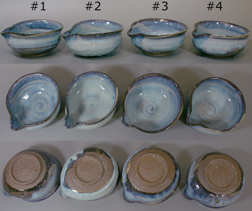 Japanese pottery/Hagi ware - Blue flow Hagi yuzamashi by Seigan