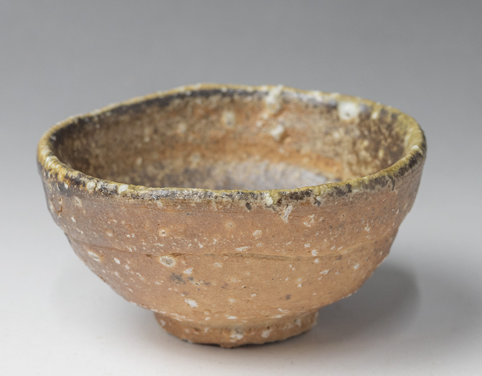 Shigaraki guinomi sake cup #60, side view