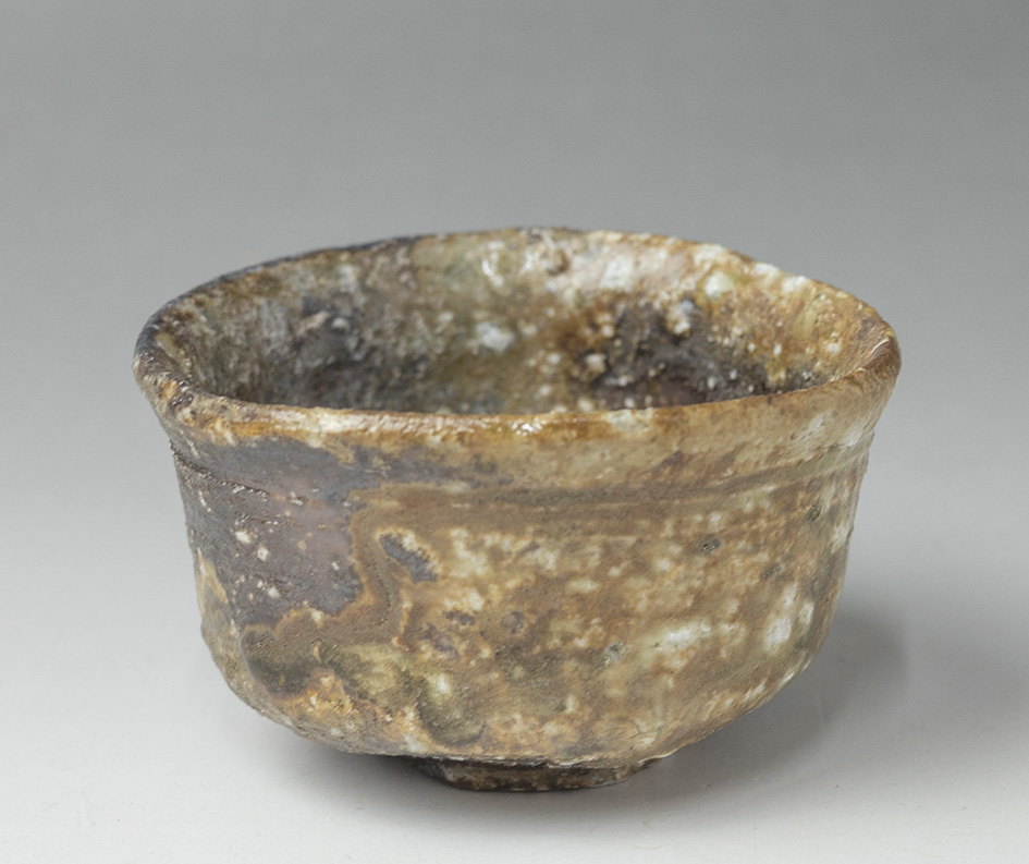 Shigaraki guinomi sake cup #61, side view