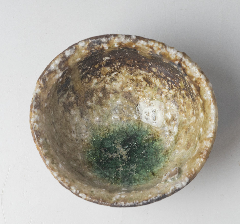Iga guinomi sake cup #63, interior view