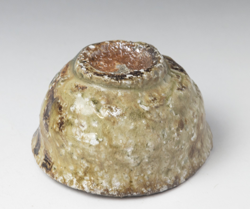 Iga guinomi sake cup #63, side view from a different angle