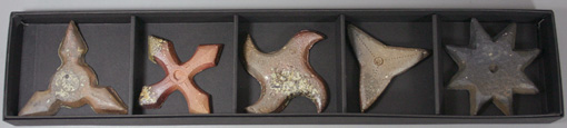 Iga yaki Ninja shuriken chopstick rests