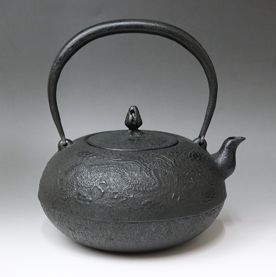 Raw Iron Antique Dragon Teapot