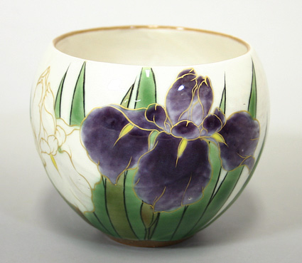 Handpainted Iris teacup