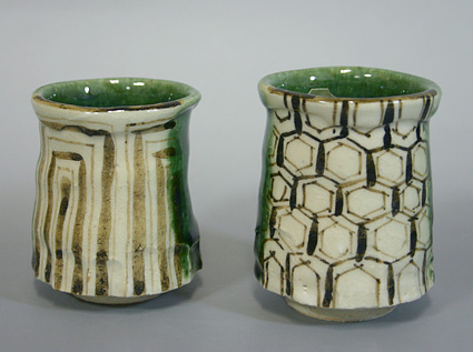 Oribe yunomi cups