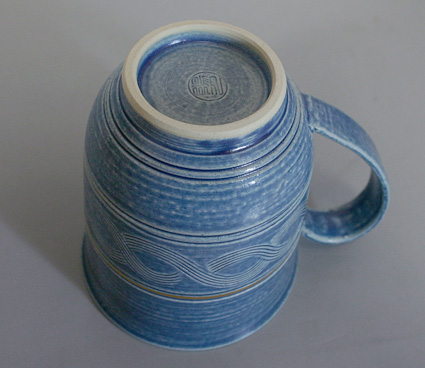 Japanese pottery/Kyoto ware -Ai Mishima mug from Yogetsu kiln