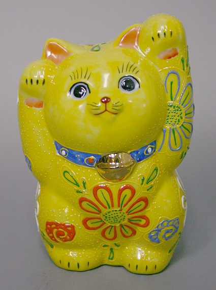 Kutani maneki neko - red moriage