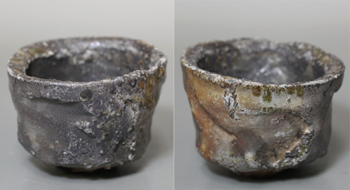 Japanese pottery  - Tanba (Tamba) guinomi sake cup