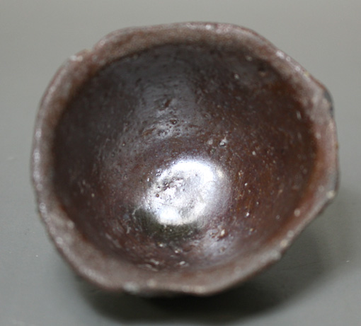 Japanese pottery  - Tanba (Tamba) guinomi sake cup