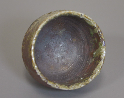 Japanese pottery  - Tanba (Tamba) guinomi sake cup