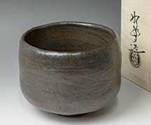 Kuro raku matcha bowl