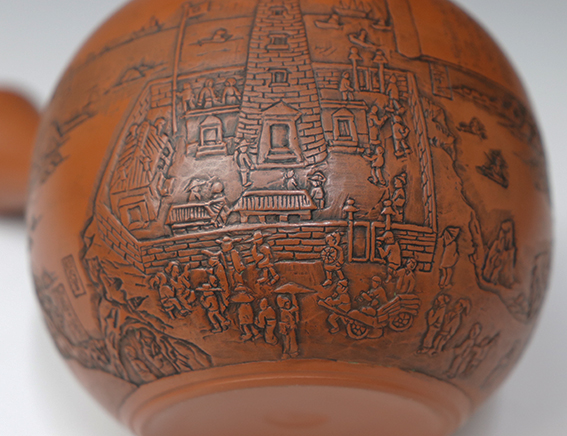 Inubosaki lighthouse engraved teapot
