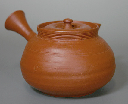 Tokoname shudei sujihiki kyusu teapot by Fugetsu