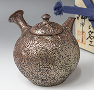 Tokoname Mayake teapot by Konishi Yohei