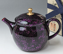 Tokoname kyusu  - crimson nebula teapot by Shoryu
