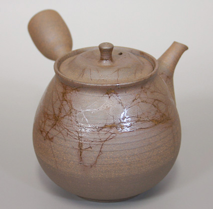 Japanese Tokoname Mogake teapot by Hokujo 