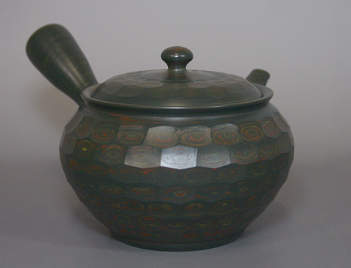 Tokoname nerikomi teapot by Yusen